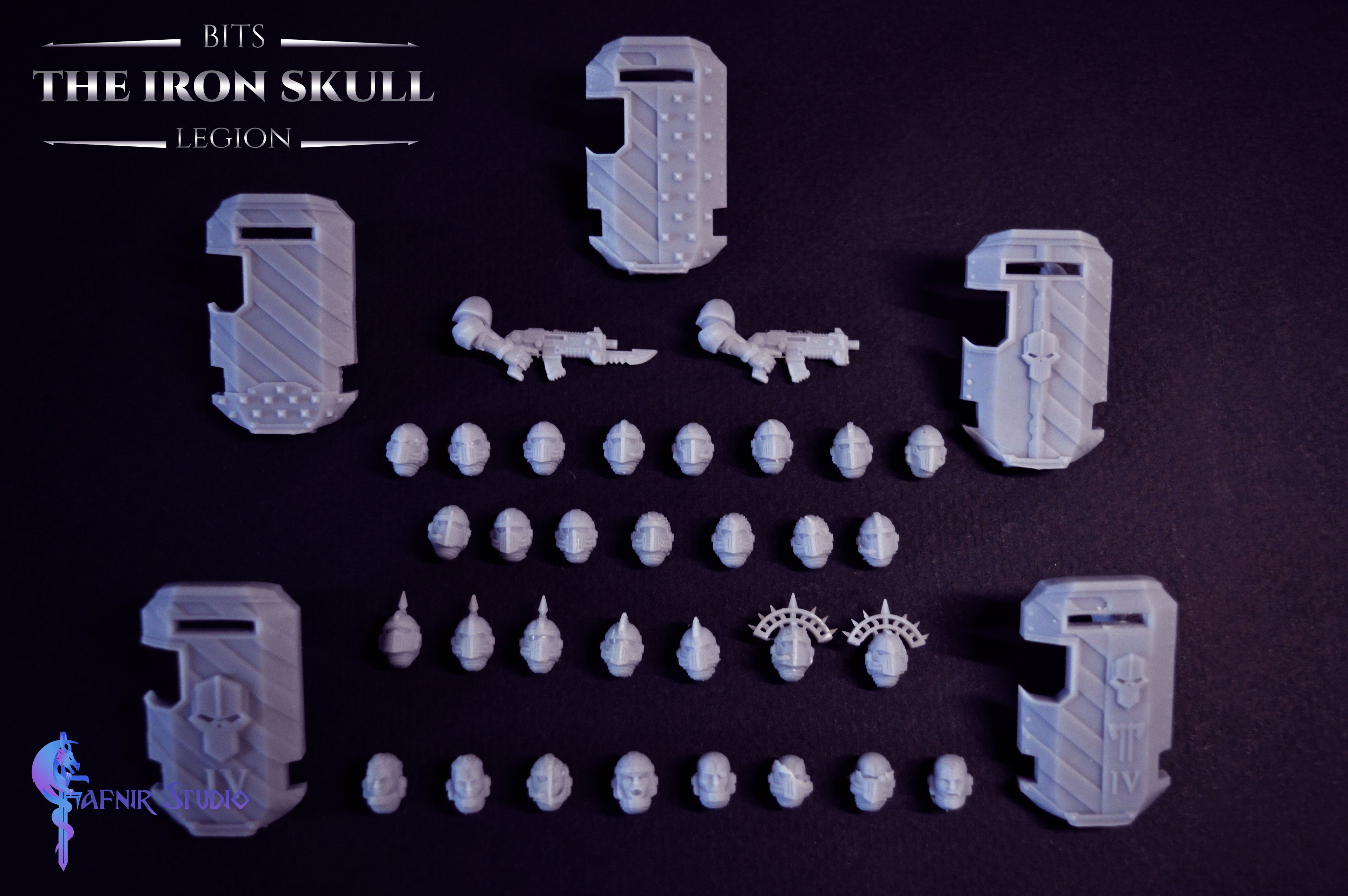 SPACE KNIGHTS IRON SKULL - HELMETS & SHIELDS UPGRADE PACK
