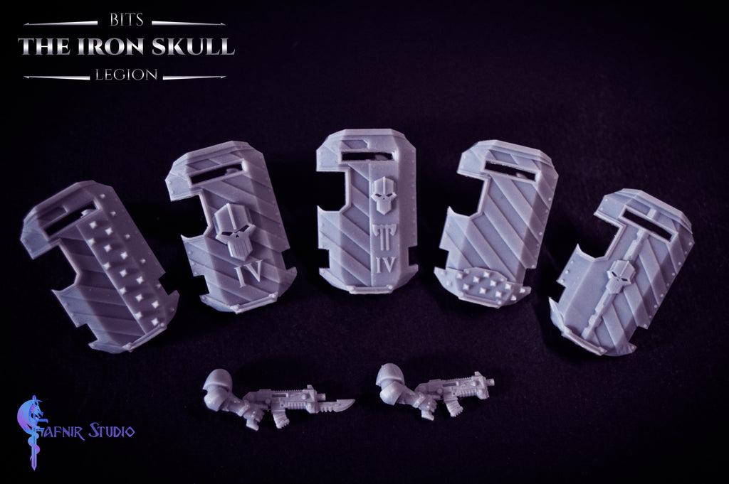 SPACE KNIGHTS IRON SKULL - HELMETS & SHIELDS UPGRADE PACK