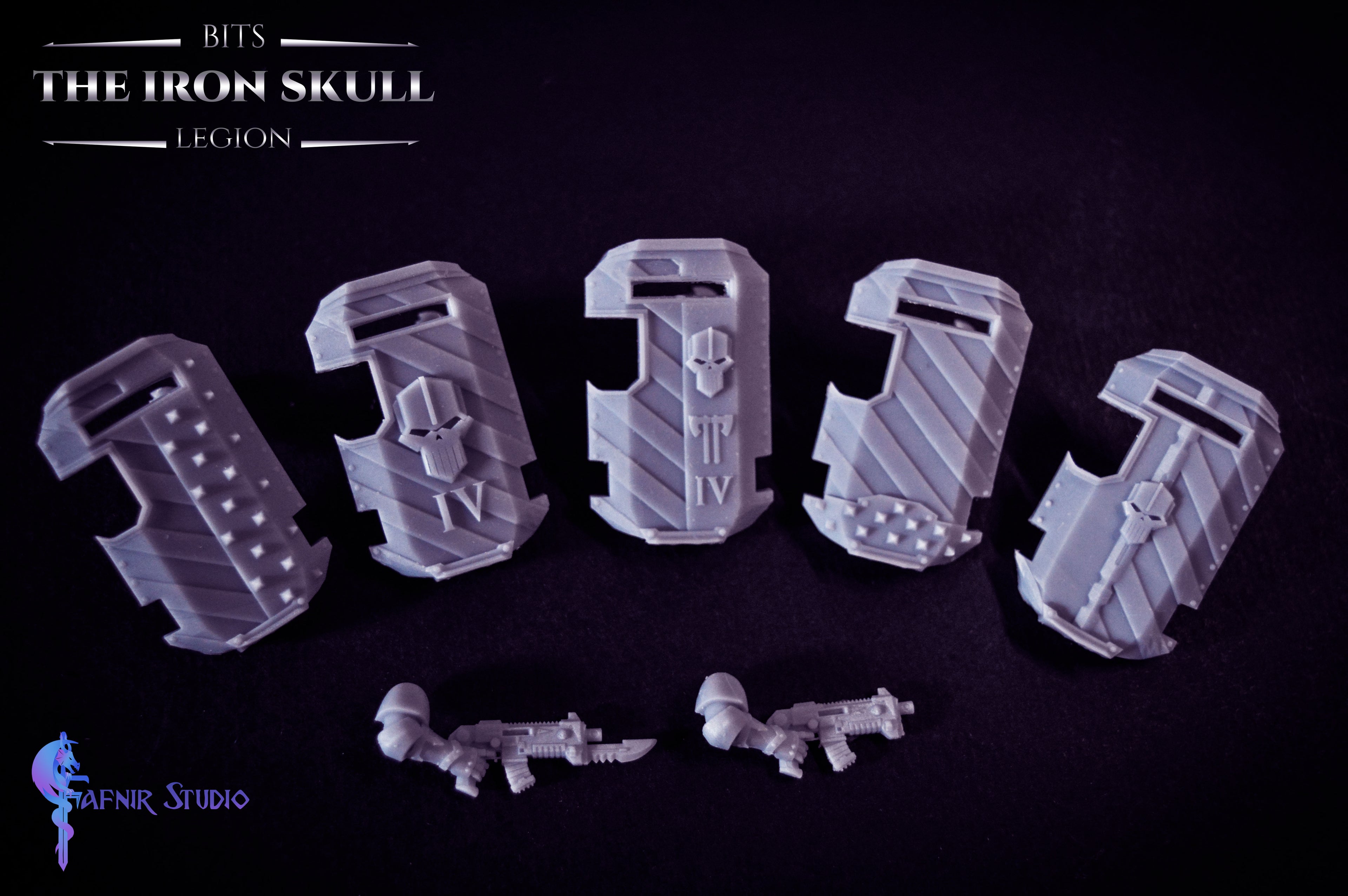 SPACE KNIGHTS IRON SKULL - HELMETS & SHIELDS UPGRADE PACK