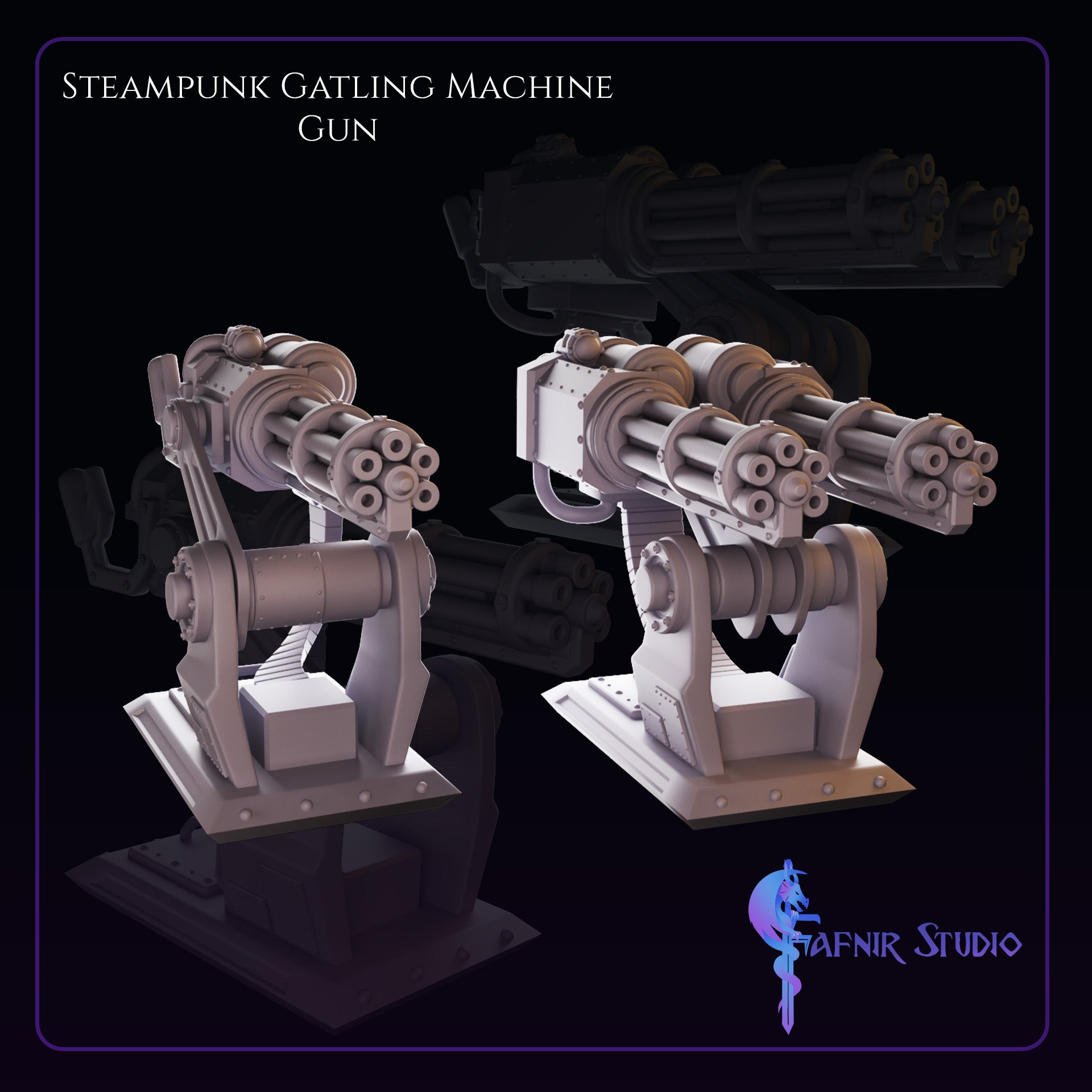 Steampunk Gatling Machine Gun