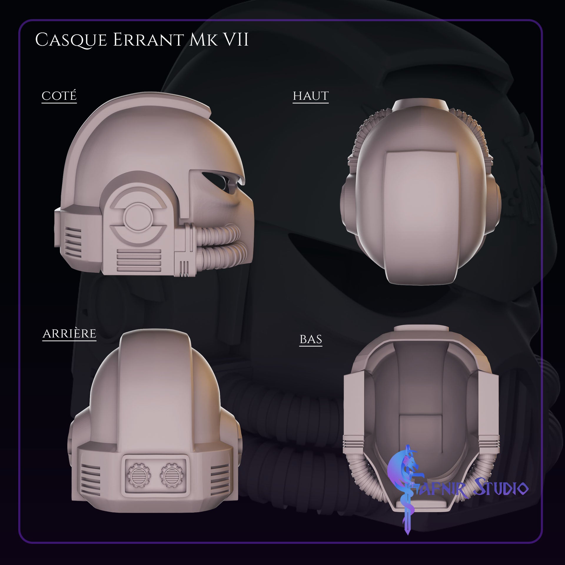 différents plan casque errant MK VII