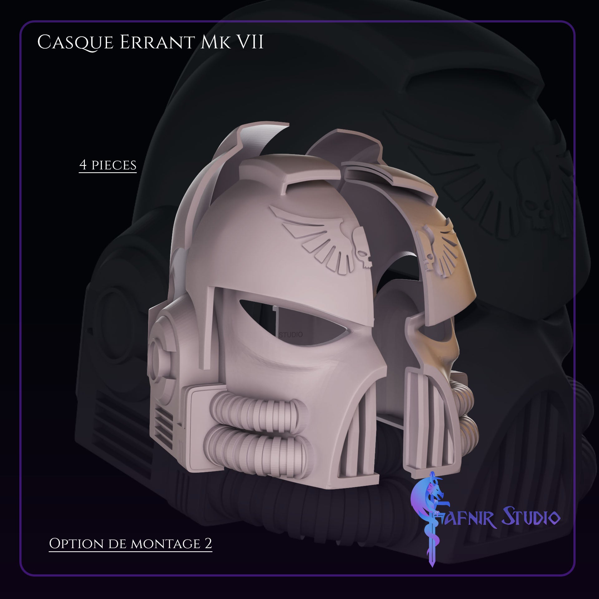 Options montage 4 pieces casque errant MK VII
