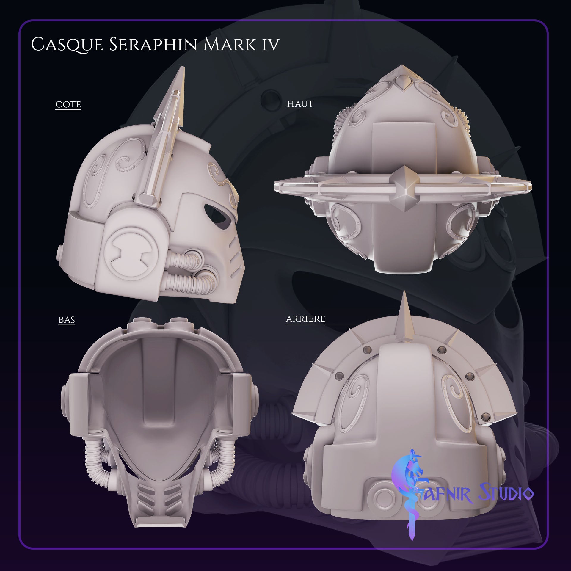 4 vues Casque Seraphin MKIV