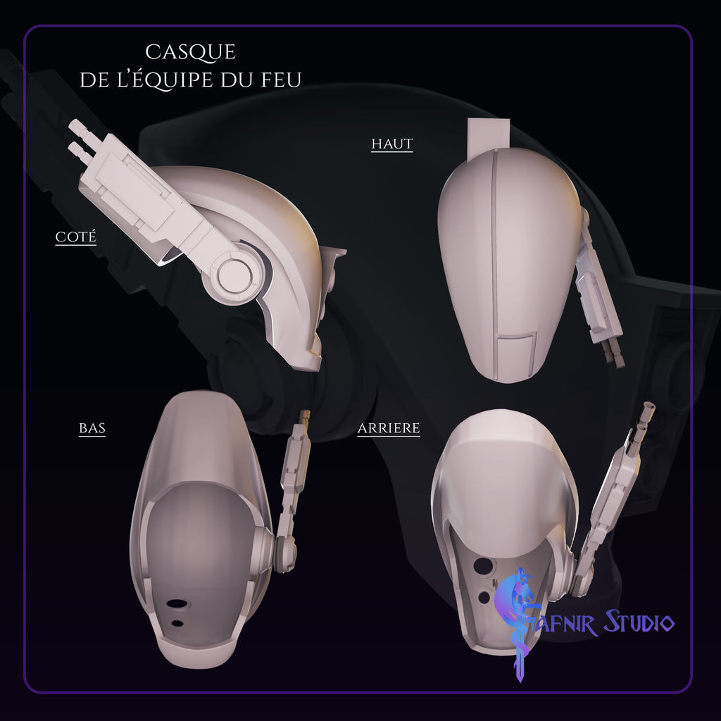 4 cotés Casque de la Caste du Feu - Xeno Empire
