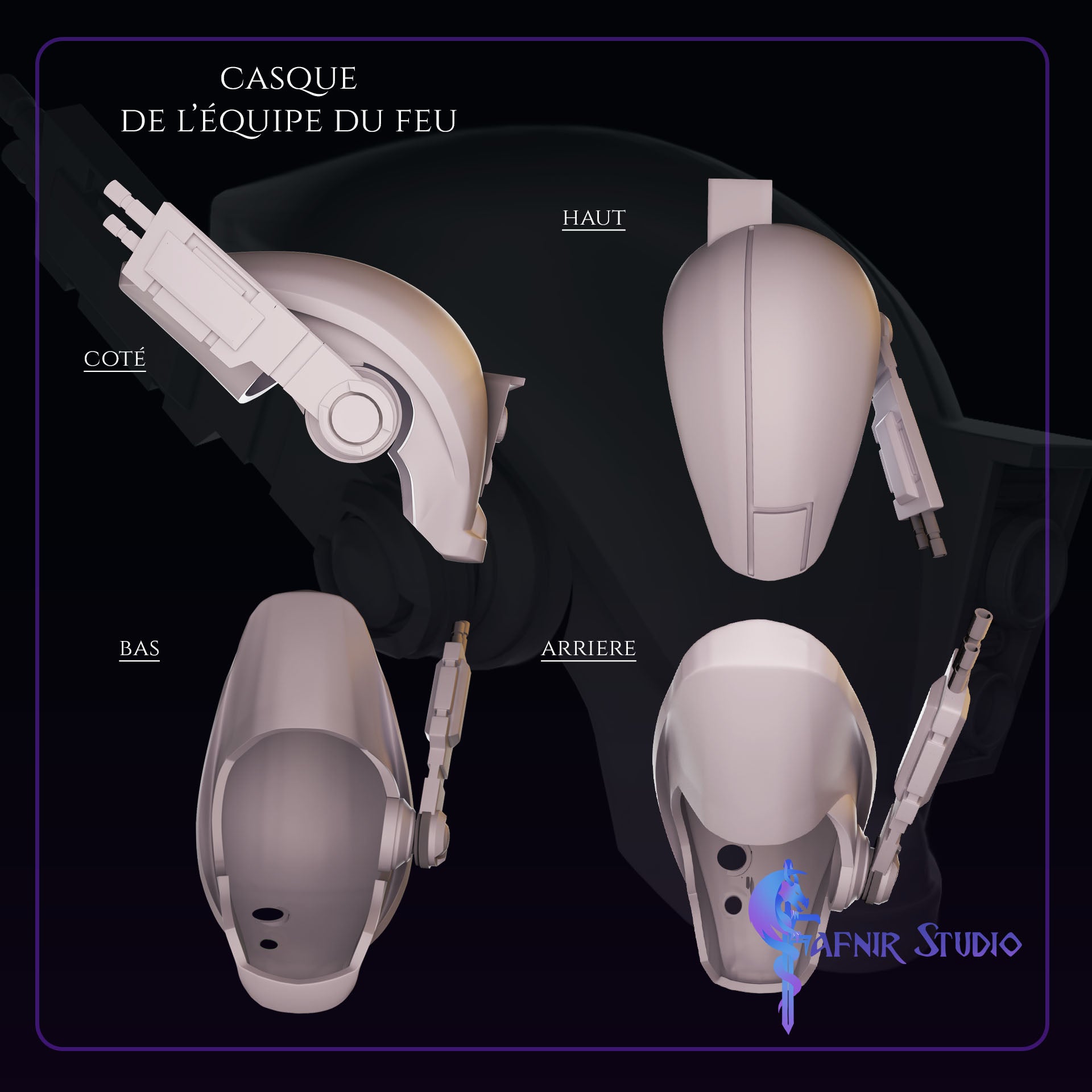 4 cotés Casque de la Caste du Feu - Xeno Empire