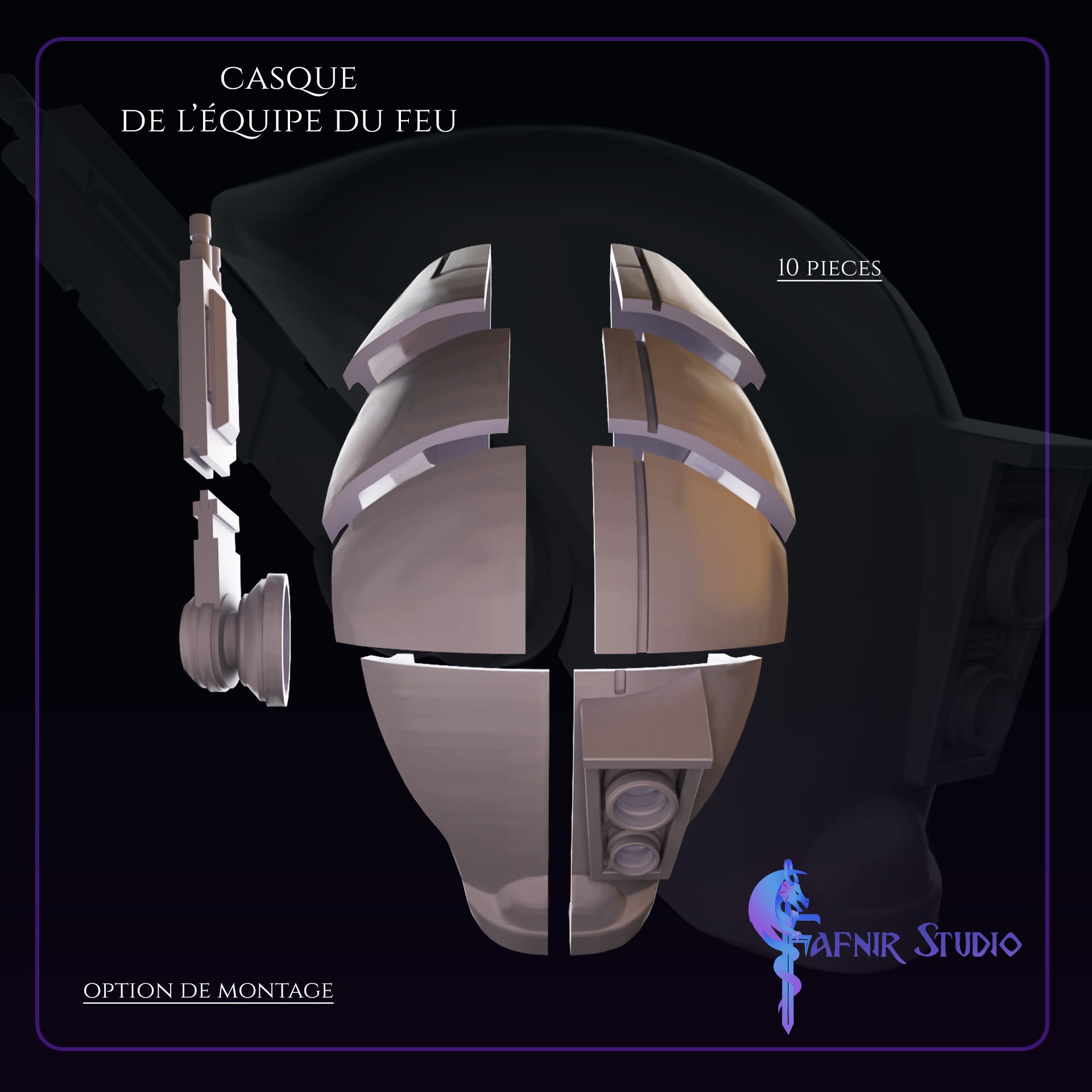 6 eleents Casque de la Caste du Feu - Xeno Empire