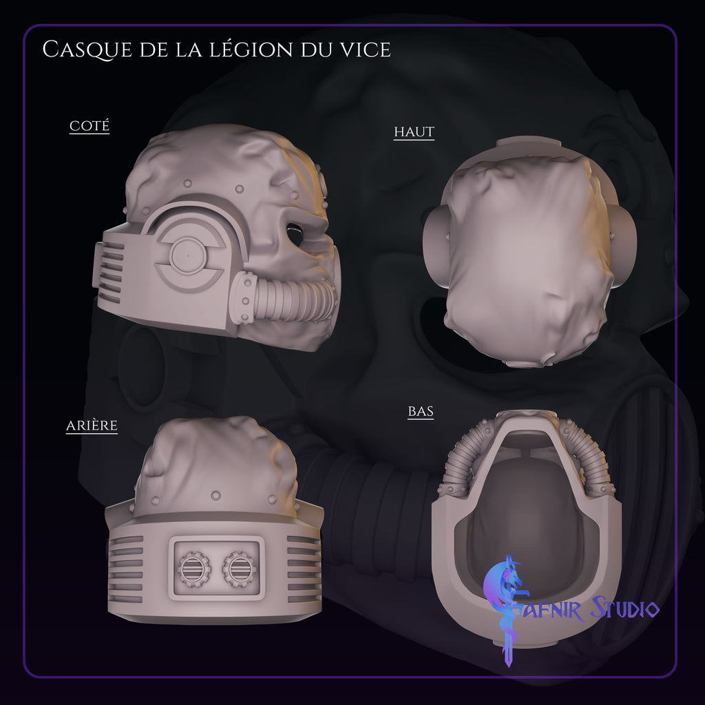 Vues  Casque de la Légion du Vice