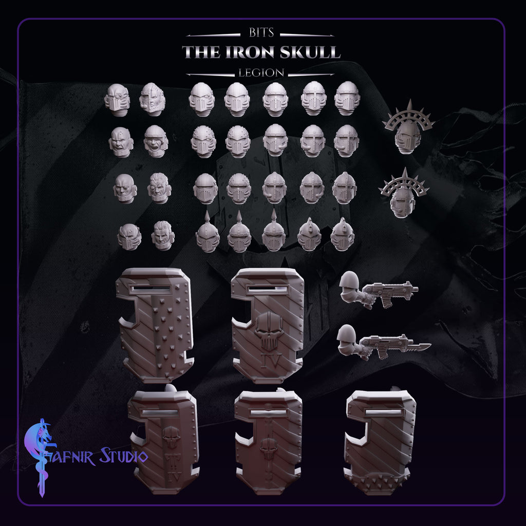 SPACE KNIGHTS IRON SKULL - HELMETS & SHIELDS UPGRADE PACK