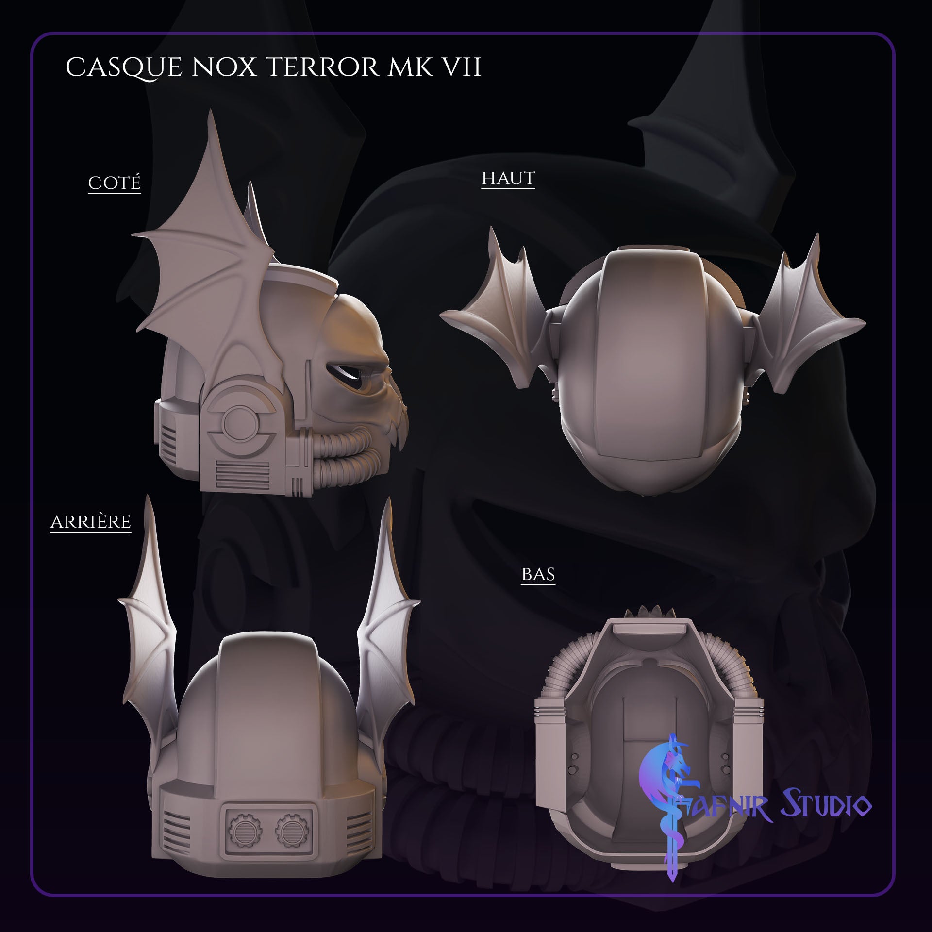 Vues Casque Nox Terror MKVII