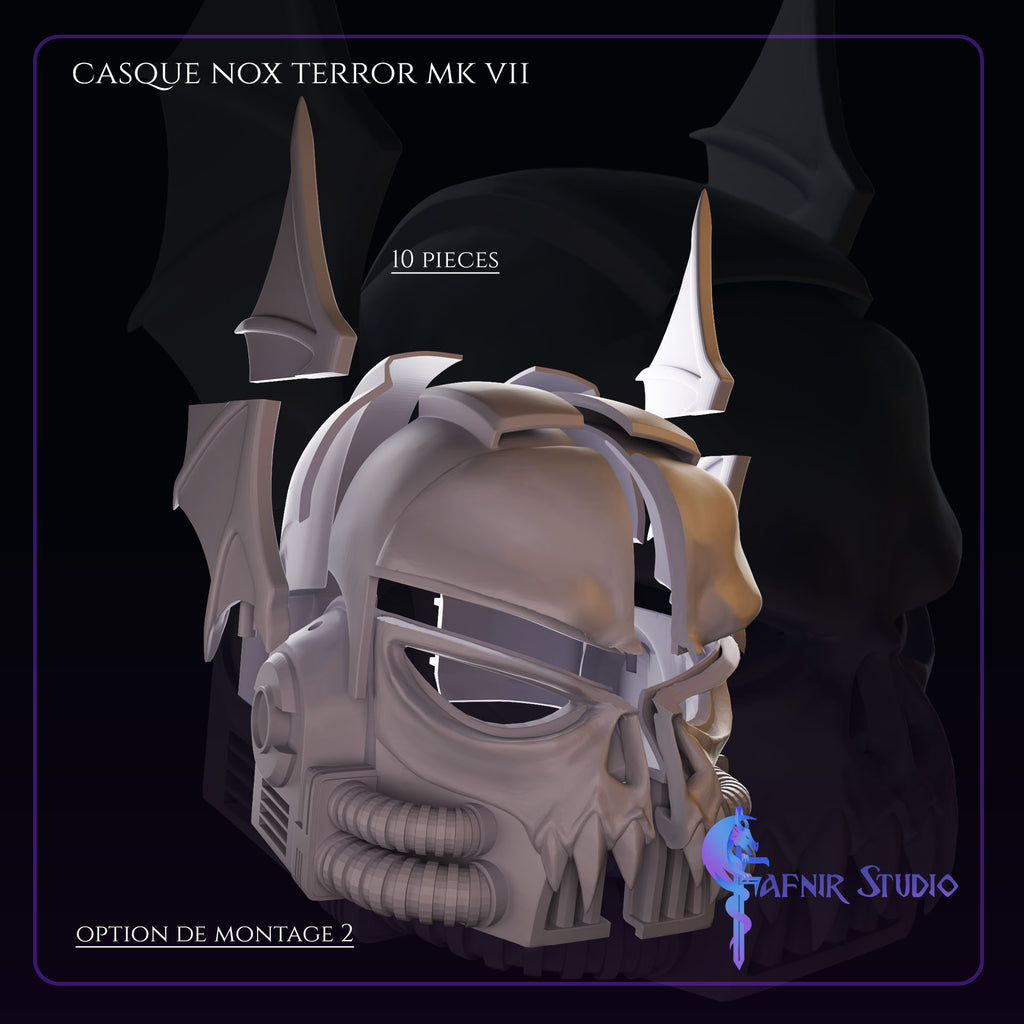 Vue 10 peices Casque Nox Terror MKVII