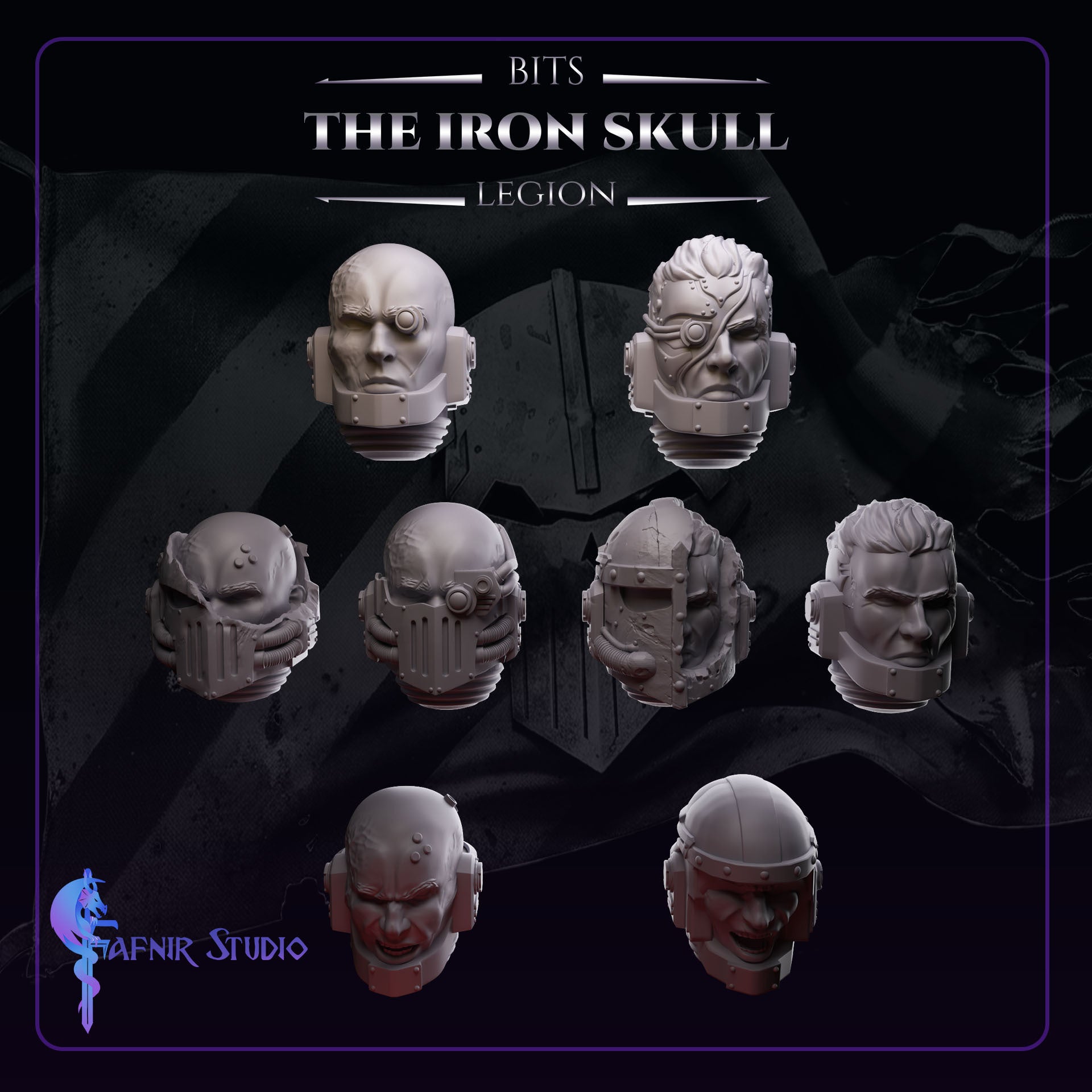 SPACE KNIGHTS IRON SKULL - HELMETS & SHIELDS UPGRADE PACK