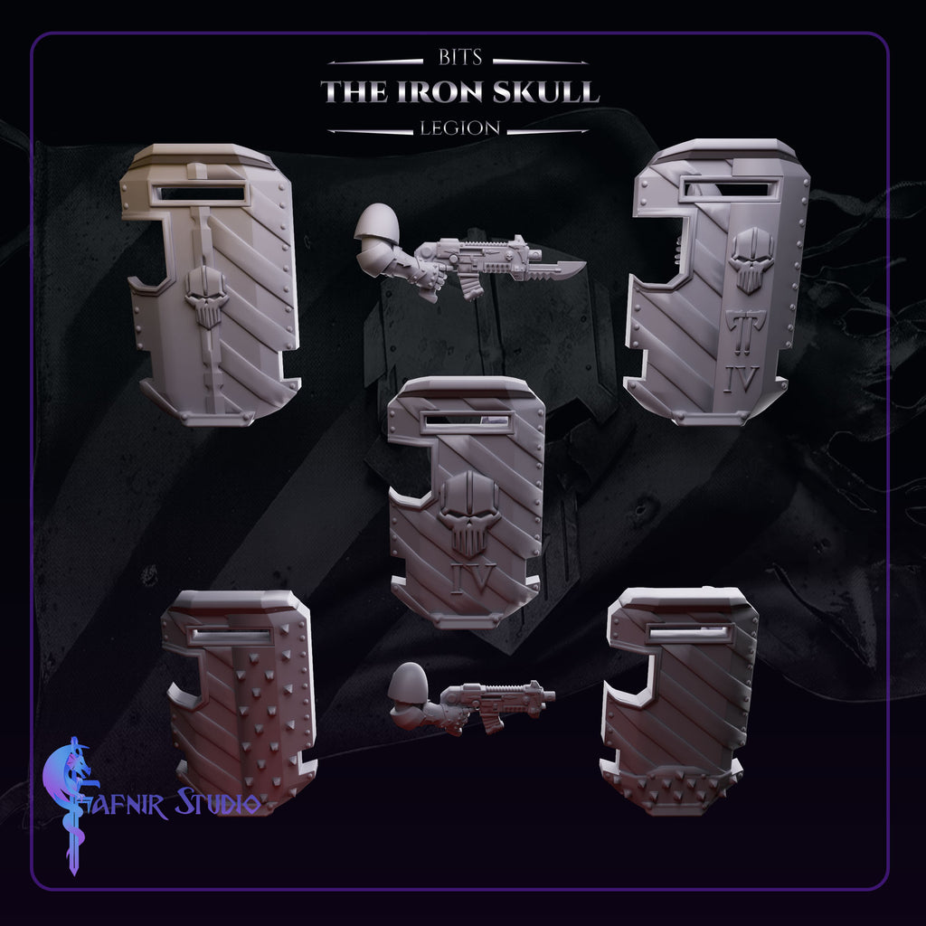 SPACE KNIGHTS IRON SKULL - HELMETS & SHIELDS UPGRADE PACK
